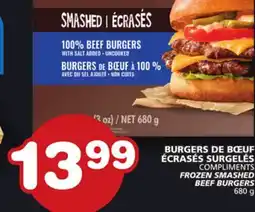 Marches Tradition COMPLIMENTS FROZEN SMASHED BEEF BURGERS offer