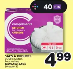 Marches Tradition COMPLIMENTS Pour cuisine GARBAGE BAGS offer