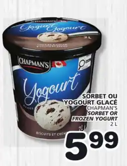 Marches Tradition CHAPMAN'S SORBET OR FROZEN YOGURT offer