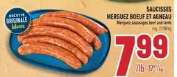Marché Adonis SAUCISSES MERGUEZ BOEUF ET AGNEAU | MERGUEZ SAUSSAGES BEEF AND LAMB offer