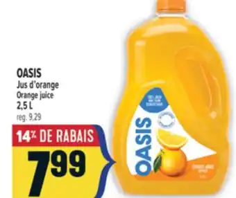 Marché Adonis OASIS JUS D'ORANGE | OASIS ORANGE JUICE offer