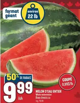 Marché Adonis MELON D'EAU ENTIER | WHOLE WATERMELON offer