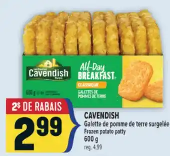 Marché Adonis CAVENDISH GALETTE DE POMME DE TERRE SURGELÉE | CAVENDISH FROZEN POTATO PATTY offer