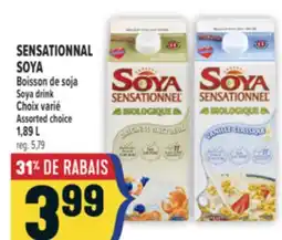 Marché Adonis SENSATIONNAL SOYA BOISSON DE SOJA | SENSATIONNAL SOYA SOYA DRINK offer