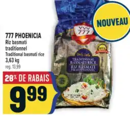 Marché Adonis 777 PHOENICIA RIZ BASMATI TRADITIONNEL | 777 PHOENICIA TRADITIONAL BASMATI RICE offer