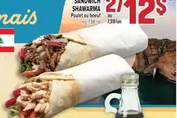 Marché Adonis SANDWICH SHAWARMA offer