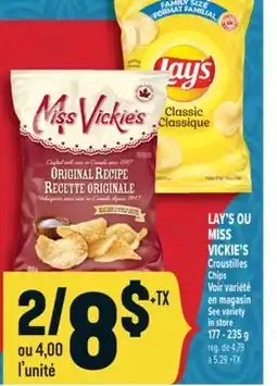 Marché Adonis LAY'S OU MISS VICKIE'S Croustilles | Chips offer