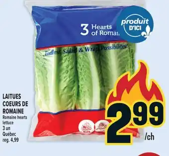 Marché Adonis LAITUES COEURS DE ROMAINE | ROMAINE HEARTS LETTUCE offer