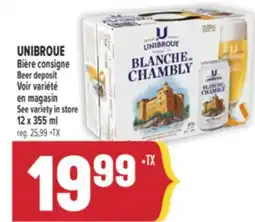 Marché Adonis UNIBROUE BIÈRE CONSIGNE | UNIBROUE BEER DEPOSIT offer