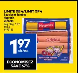 Giant Tiger Hygrade wieners offer