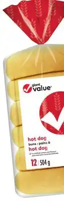 Giant Tiger Giant Value hot dog or hamburger buns offer