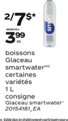 Provigo GLACEAU SMARTWATER , 1 L offer