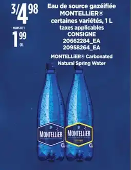 Provigo MONTELLIER CARBONATED NATURAL SPRING WATER, 1 L offer