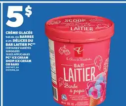 Provigo PC ICE CREAM SHOP ICE CREAM, 946 ML OR BARS, 6 UN offer
