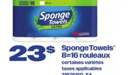 Provigo SPONGETOWELS , 8=16 ROULEAUX offer