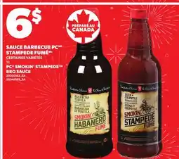 Provigo PC SMOKIN' STAMPEDE BBQ SAUCE, 1L offer