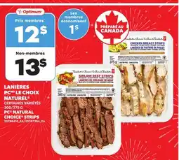 Provigo PC NATURAL CHOICE STRIPS, 300/375 G offer
