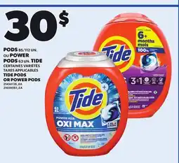 Provigo TIDE PODS 85/112 UN OR POWER PODS 63 UN offer