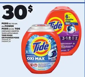 Provigo TIDE PODS 85/112 UN OR POWER PODS 63 UN offer