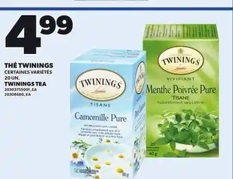 Provigo TWININGS TEA, 20 UN offer