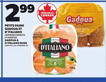Provigo GADOUA & D'ITALIANO BUNS offer