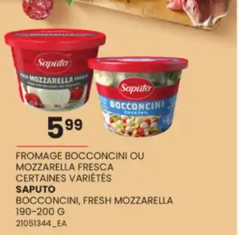 Provigo SAPUTO BOCCONCINI, FRESH MOZZARELLA, 190-200 G offer