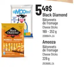 Provigo BLACK DIAMOND CHEESE STICKS, 189 - 252 G, AMOOZA CHEESE STICKS, 228 G offer