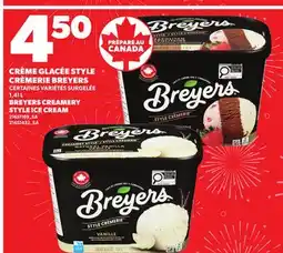 Provigo BREYERS CREAMERY STYLE ICE CREAM, 1,41 L offer