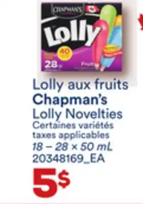 Provigo CHAPMAN'S LOLLY NOVELTIES, 18 – 28 X 50 ML offer