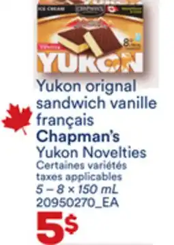 Provigo CHAPMAN'S YUKON NOVELTIES, 5 – 8 X 150 ML offer