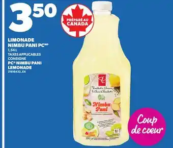 Provigo PC NIMBU PANI LEMONADE, 1.54 L offer