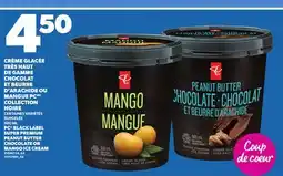 Provigo PC BLACK LABEL SUPER PREMIUM PEANUT BUTTER CHOCOLATE OR MANGO ICE CREAM, 50O ML offer