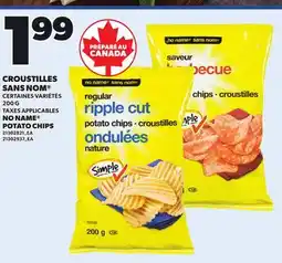 Provigo NO NAME POTATO CHIPS, 200 G offer