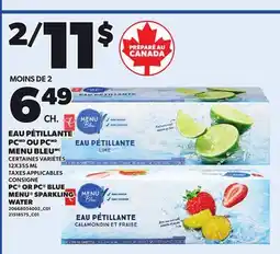 Provigo PC OR PC BLUE MENU SPARKLING WATER, 12X355 ML offer