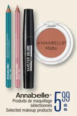 Jean Coutu Annabelle Selected makeup products offer