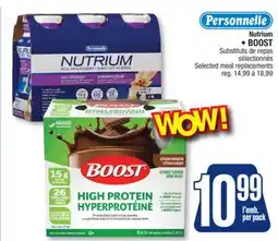 Jean Coutu PERSONNELLE Nutrium, BOOST Selected meal replacements offer