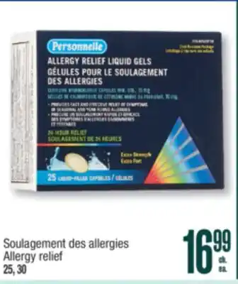 Jean Coutu PERSONNELLE Allergy relief offer