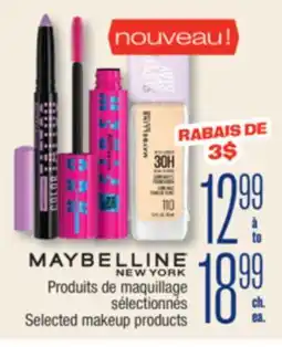 Jean Coutu MAYBELLINE NEW YORK Selected makeup products offer