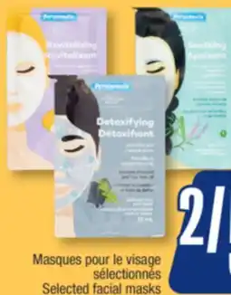 Jean Coutu PERSONNELLE Selected facial masks offer