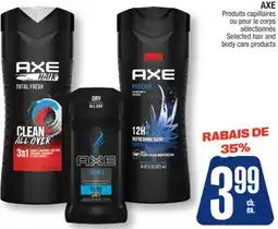 Jean Coutu AXE Selected hair and body care products offer