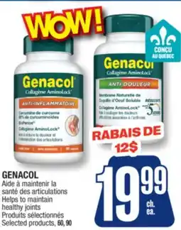 Jean Coutu GENACOL Helps to maintain healthy joints Selected products offer