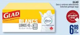 Jean Coutu GLAD Selected garbage bags offer