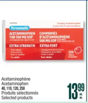 Jean Coutu PERSONNELLE Acetaminophen Selected products offer