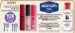 Jean Coutu NYX Selected makeup products offer