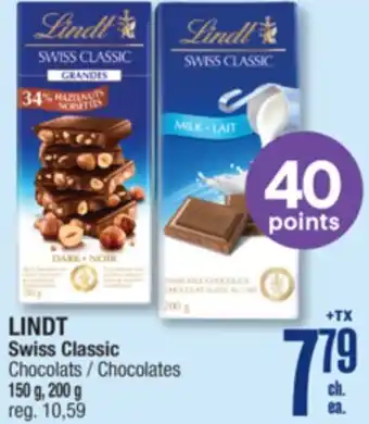 Jean Coutu LINDT Swiss Classic Chocolates offer