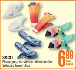Jean Coutu S & CO Selected towels clips offer