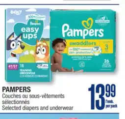 Jean Coutu PAMPERS Selected diapers and underwear offer