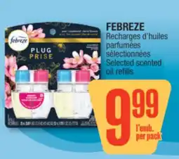 Jean Coutu FEBREZE Selected scented oil refills offer