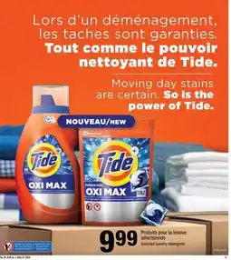 Jean Coutu TIDE Selected laundry detergents offer
