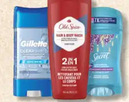 Jean Coutu GILLETTE, OLD SPICE, SECRET Selected body products offer